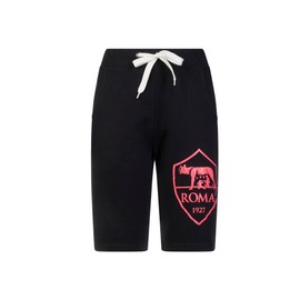 AS Roma GIL Unisex Shorts Crest Rosa Fluo Trunks, Nero e Rosa Fluo, Medium