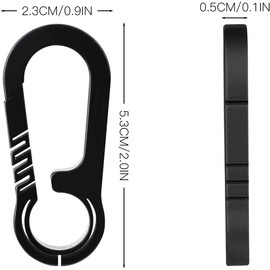 Tibitdeer Key Ring Titanium Carabiner Carabina Snap Hook Clip for Keys Heavy Duty Strong Titanium Key Holder (1)