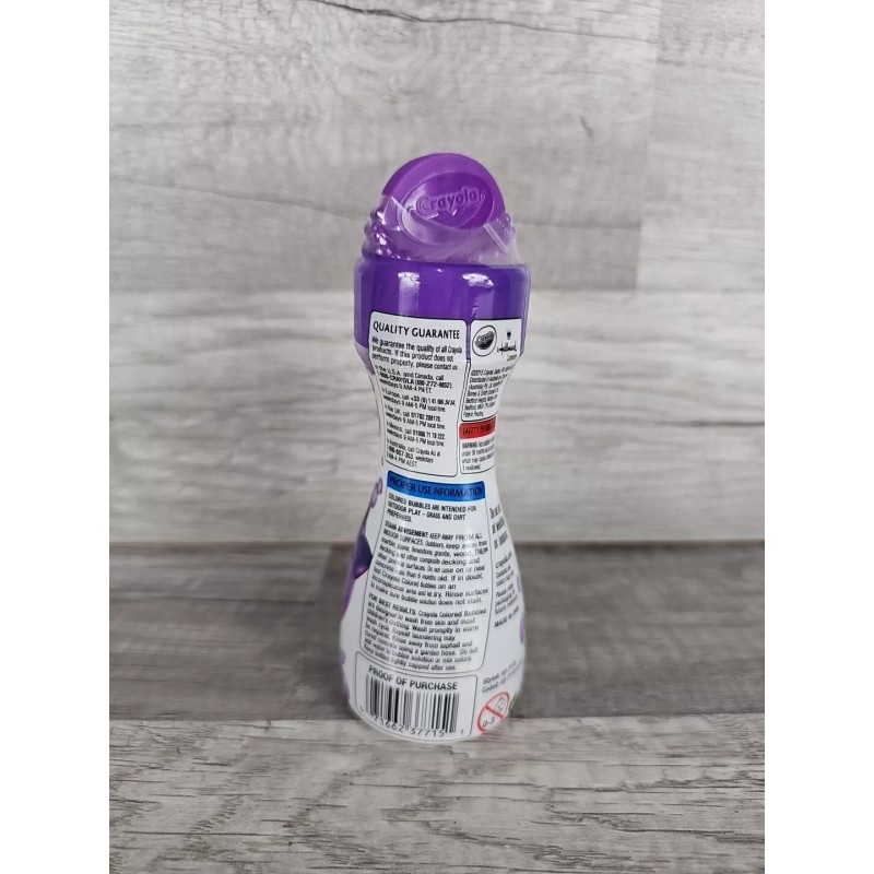 Crayola Outdoor Colored Bubbles Unmellow Yellow/Purple Pizzazz/Fuchsi