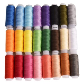 Sewing Threads,24 Colors Polyester 200 Yards Per Spools for Hand & Machine Sewing Travel and Home DIY