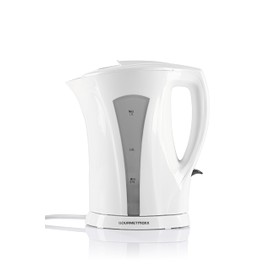 GOURMETmaxx Kettle 1.7L | Simple Design, Wireless Flexibility & Automatic Shut-Off | Water Level Indicator | Easy Clean Limescale Filter | Perfect for Tea [White/Grey]