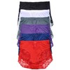 ToBeInStyle Women's 6 Pack High Rise Exquisite Lace Leg Briefs
