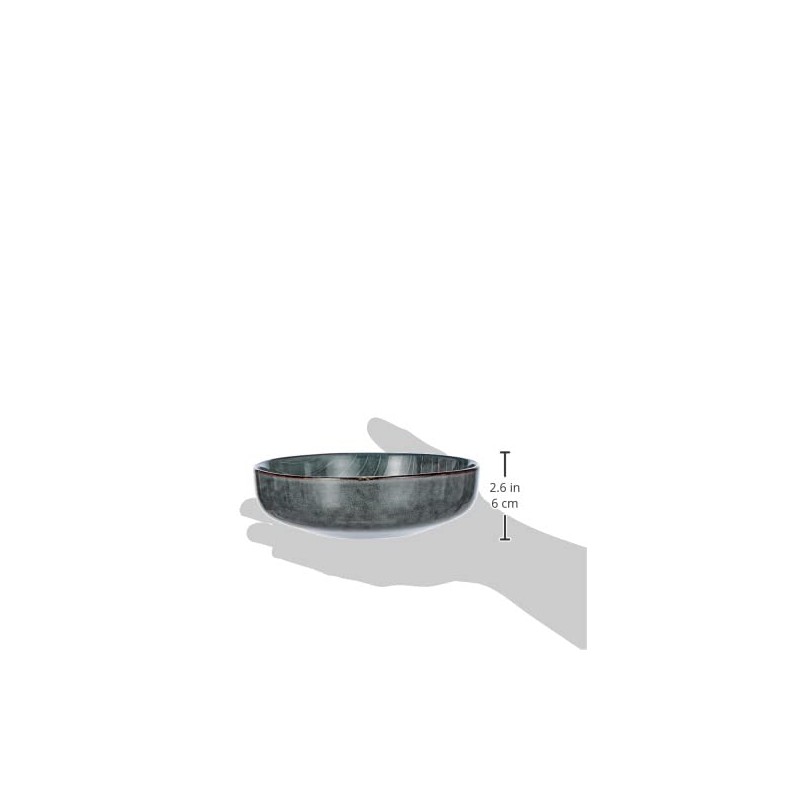 broste Copenhagen Nordic Sea Deep Plate, 17 cm, Grey Green,
