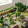 DEFIYEAR 30 Pcs Mixed Model Trees Diorama Scenery Landscape Accessories