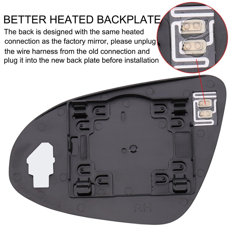 Passenger Side Mirror Replacement for 2012-2017 Toyota Camry Heated Right