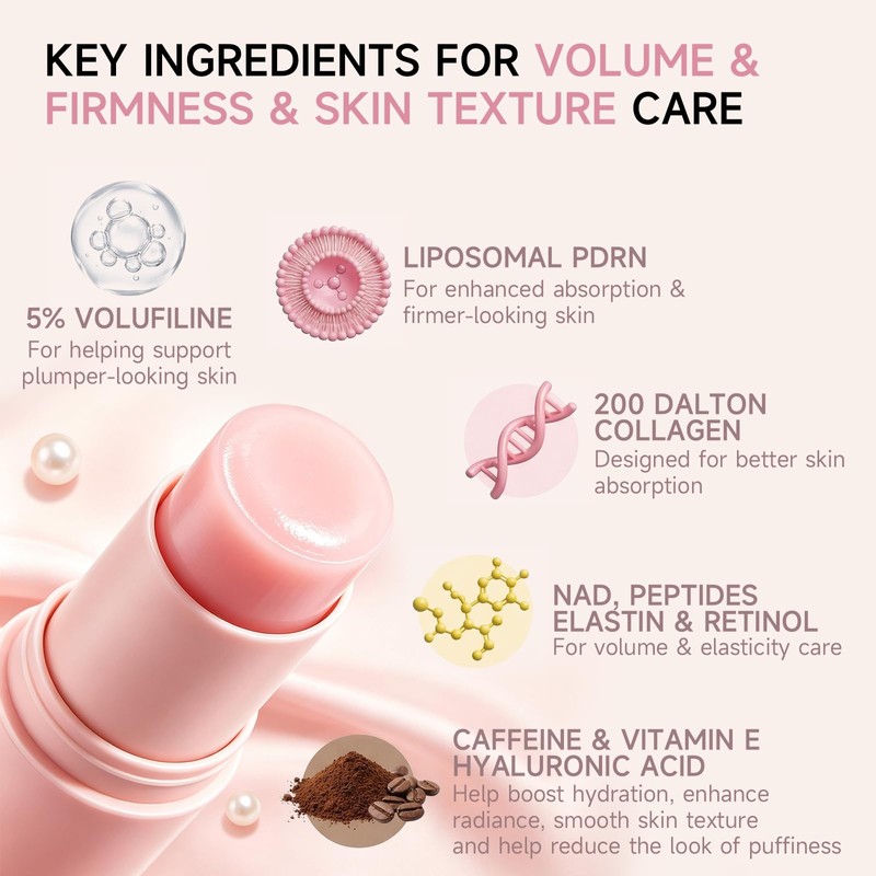 PDRN Pink Collagen Volume Multi Balm Stick 2 Pack, Hydrating