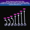 56PCS 14G Pregnancy Belly Button Rings with Replacement Balls, Anti-Sensitive