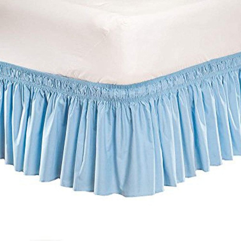 Pleated Three Sides Fabrics Wrap Around Style Egyptian Cotton Elastic