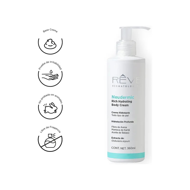 Reve Neudermic Crema Hidratación Profunda Corporal 360ml