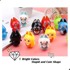 Random Tumbler Wobbler Toys | Stress Relief 25PCS Mini Colorful Roly-Poly Wobbling Toy | Cartoon Miniature Figures Toy Like Fox or Beijing Opera Cat | Tumbler Early Education Toys for Kids or Adult