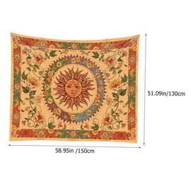 NOLITOY Aesthetic Sun and Moon Face Wall Tapestry Chic Home Decor for Bedroom Living Dorm Wall Hanging Background for Festivals and Parties