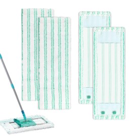 Set of 4 Replacement Mop Covers for Leifheit Profi XL Micro Duo 47 x 17 cm Floor Mop Replacement Cover for Leifheit Profi XL Cotton Plus 2 Fibre System Microfibre Mop Covers for All Floor Types
