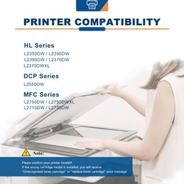 TN760 TN730 Compatible Toner Cartridge (Black,2 Pack) Replacement for Brother TN-760 730 to Use with HL-L2350DW HL-L2395DW HL-L2390DW HL-L2370DW MFC-L2750DW MFC-L2710DW MFC-L2730DW DCP-L2550DW