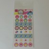 Daiso Art Tack Seal Sticker Sheet - Retro Jelly