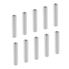YOKIVE Pack of 10 M4 Spacers, Brass Hexagonal PCB Spacer Nuts, Keep Height Consistent, Perfect for Motherboard, Circuit, Board, Electronics (Silver Tone 35 mm)