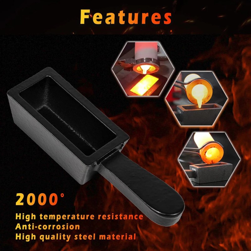 Silver Smith 25 oz Cast Iron Loaf Bar Ingot Mold