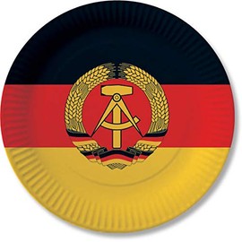 DH-Konzept 10 Paper Plates in GDR for Party and Birthday Plates Party Party Party Theme Party German Democratic Republic Black Red Gold Hammer Safe Nostalgia