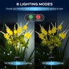 TANSOREN 4 Pack Solar Garden Lights Outdoor, 2 Lighting Modes