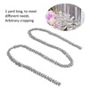1 Yard 3 Rows Rhinestone Chain Round Glittering Rhinestone White