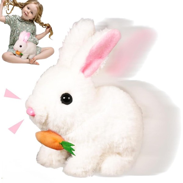 Easter Bunny 2025 My Realistic Interactive Bunny Toy with Jumping,