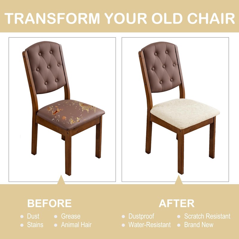 YUEANG Waterproof Seat Cover for Dining Room Chair Seat Covers