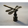 Lamp Finial-Dragonfly-Aged Brass Finish, Highly Detailed Metal Casting