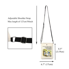 CMNIM Cartoon Bear Crossbody Bag Bear Lover Gift for Women Fan Friend Honey Bee Gift Poor Bear Inspired Crossbody Purse Bag, 25220 Bear C