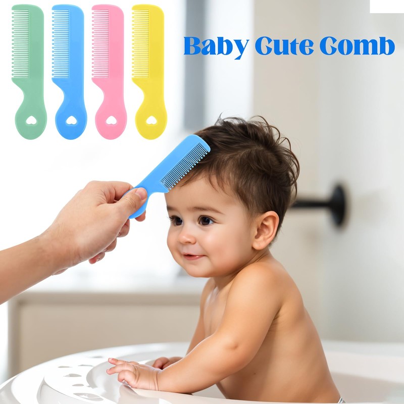 Pack of 4 Baby Combs, Baby Hair Brush with Soft