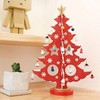 3D Wooden Interior Decoration Christmas Tree 36cm Red