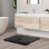 Clara Clark Shaggy Bath Rug with Non-Slip Backing Rubber Super