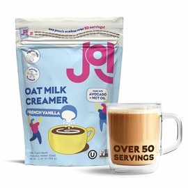 Oat Milk Creamer, French Vanilla. Makes over 50 servings. Vegan, Non-Dairy, Plant Based, Kosher, Shelf-Stable, and Gluten-Free - Use for Coffee Creamer, Add to Smoothies & Tea or Make Your Own Oat Milk Creamer. Prebiotic, Superfood, Shelf-Stable, Barista