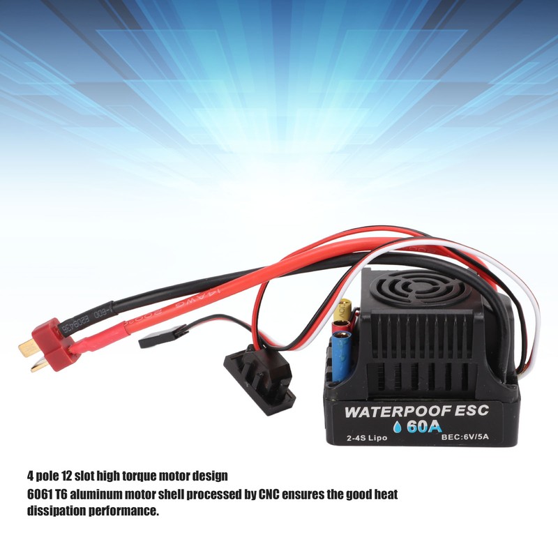 Waterproof RC S3650 5200KV Brushless Motor Set with 60A Brushless