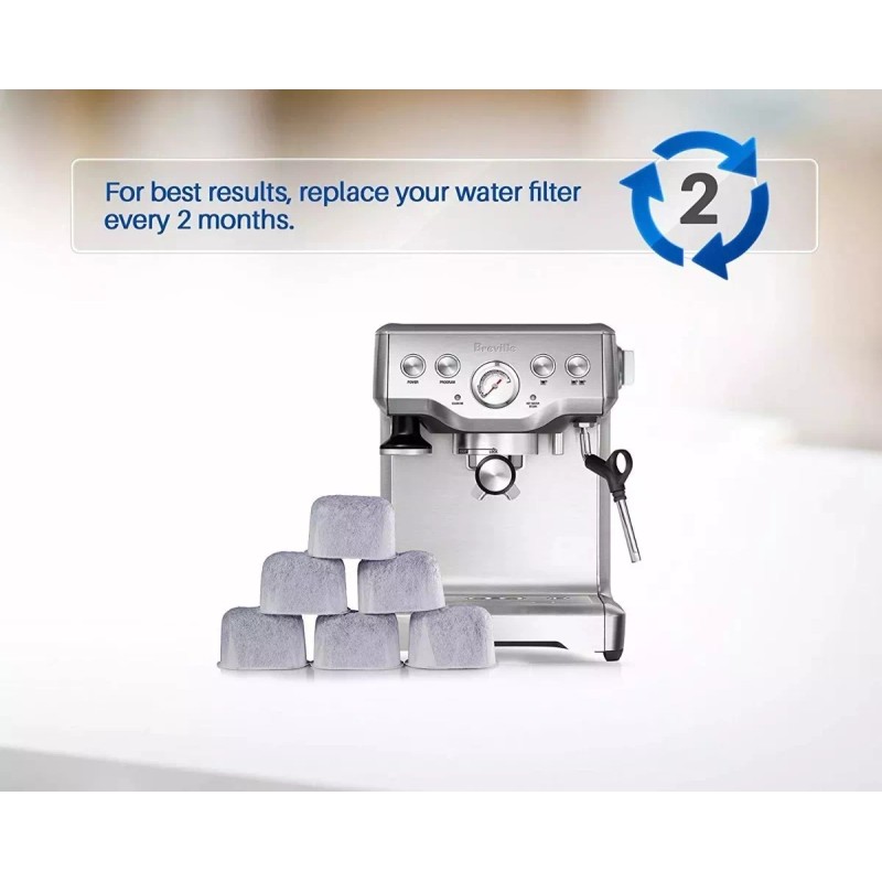 GENERIK Filtro Agua Cafetera Breville Bwf100 6 Pack Carbon Activado