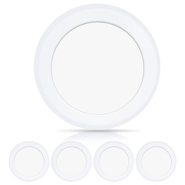 ECOELER 6in Dimmable LED Flush Mount Ceiling Disk Lights, 16.5W, Dimmer Disc Light, 6500K Clear White, 1000lm, ETL Listed, Installs with J-Box & Canister for Home Improved, 4 Pack