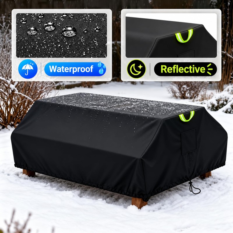 ZUYIYI Picnic Table Cover,Fits 6ft Picnic Tables,Outdoor Picnic Bench Cover