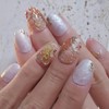 Fusion Flower Handmade Nail Tips - Ballerina / 퓨전 플라워