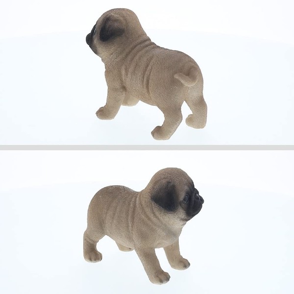 Too realistic and realistic dog garden ornament pug puppy dog lover gift object figurine empret veil