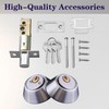 Eiqikayo Silver Steel Double-Head Cylinder Deadbolt Lock- High Security Anti-Kick