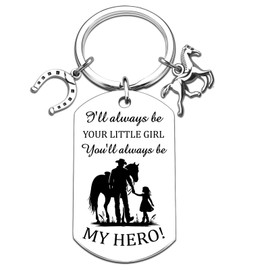 Ibiwe Horse Dad Gifts Girl Dad Birthday Keychain from Daughter Keychain Horse Gifts for Daughter from Dad gift from Father Father’s Day Gift for Daughters Horses Lovers