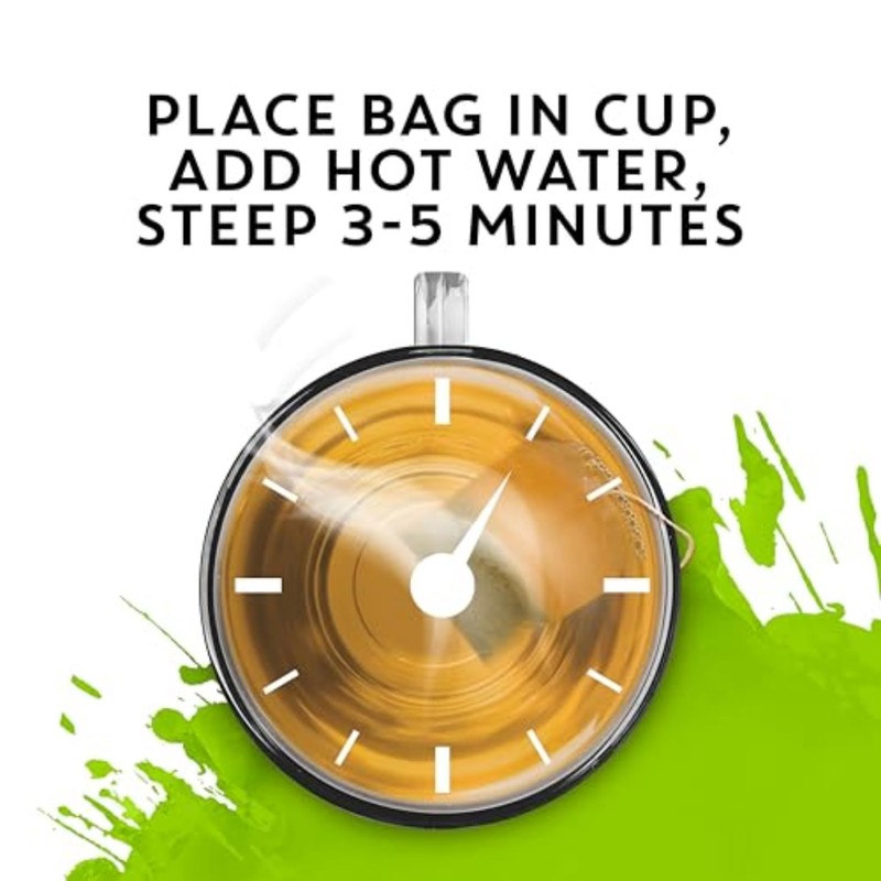 TAZO Organic Peachy Green Tea Bags, Green & Black Tea