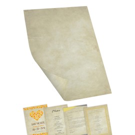 Claudius Premium Parchment Effect Paper - 60 Sheets - Double Sided A4 - Quality 100 GSM Paper - Astra Print