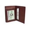 Leatherboss Men's L- Shape Bifold Wallet - Brown 4.3/8" X