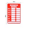 Business Hour Sign Time Table Timetable Welcome Hanging Sorry Double