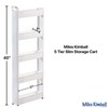 Slim Storage Cart 5 Tier