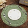 fanquare Boho Round Paper Placemats 15'' Set of 6, Rustic
