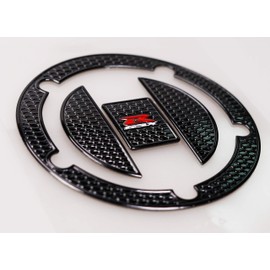 3D Black Rubber Side, Tank Pad Protector, Anti Slip Sticker, Tank Side Traction Pad, 3D Gas Cap, Fuel Cap Decal,Tank Protector for GSXR 600 750 2011-2015 (Black)