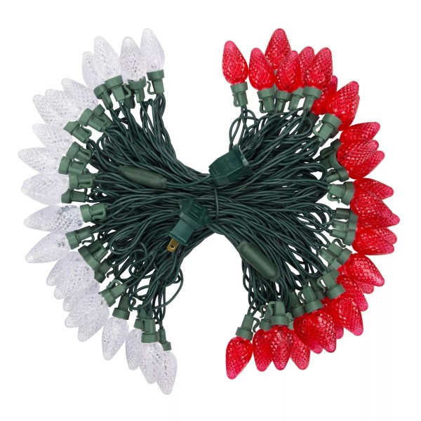 DEWENWILS C7 LED Christmas Lights Outdoor Christmas String Lights Red