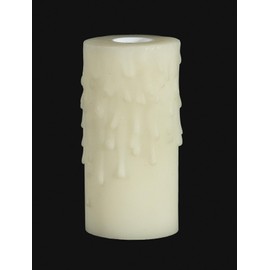 B&P Lamp® 6" Height, Candelabra Size (7/8" Inside Diameter) Candle Cover with Extra Wide Exterior - Ivory