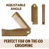 Vimfashi Wooden Beard Moustache Combs Folding Pocket Carving Hair Comb
