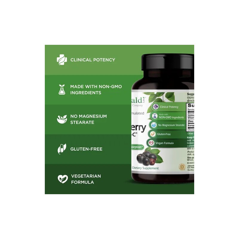 Emerald Labs Elderberry Plus 500mg Con Vitamina C Y Zinc